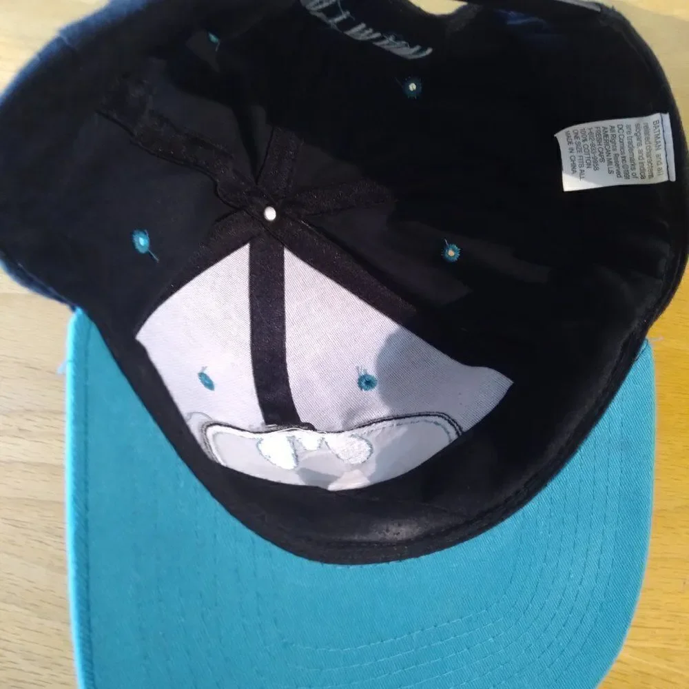 Vintage 90s Batman Two Tone Snap Back Hat Teal